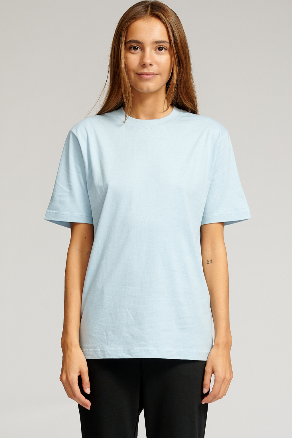 T-shirt surdimensionné - bleu clair (femmes)