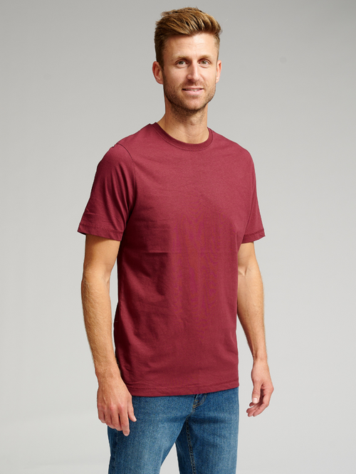 Basic T-shirt - Bordeaux - TeeShoppen - Rød