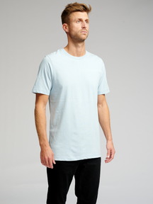 T-shirt de base organique - bleu clair