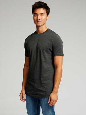 Long T-shirt - Dark Grey Melange