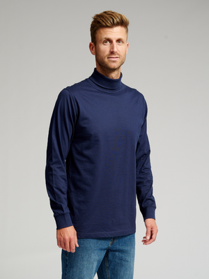 Rullekrave trøje - Navy - TeeShoppen - Rød