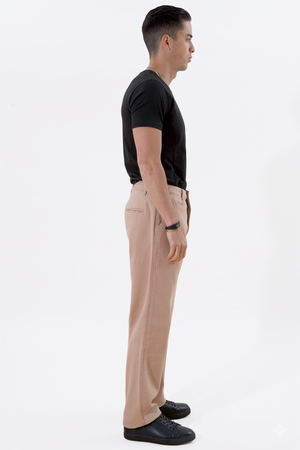 Chino droit en coton - Beige