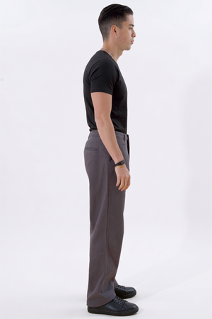 Chino droit en coton - Gris
