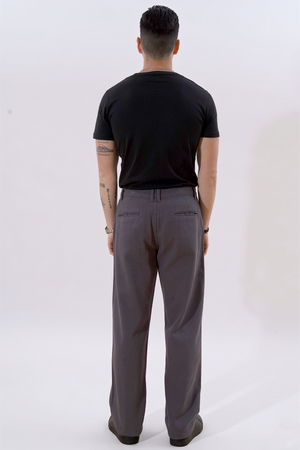 Chino droit en coton - Gris