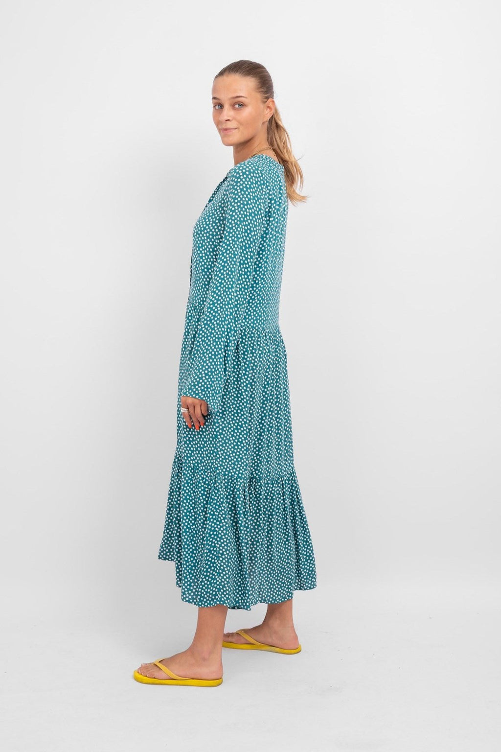 Robe Anna à manches longues - vert turreur