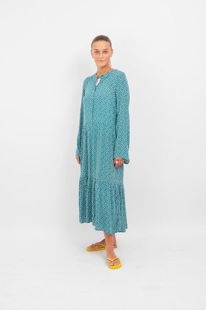 Robe Anna à manches longues - vert turreur