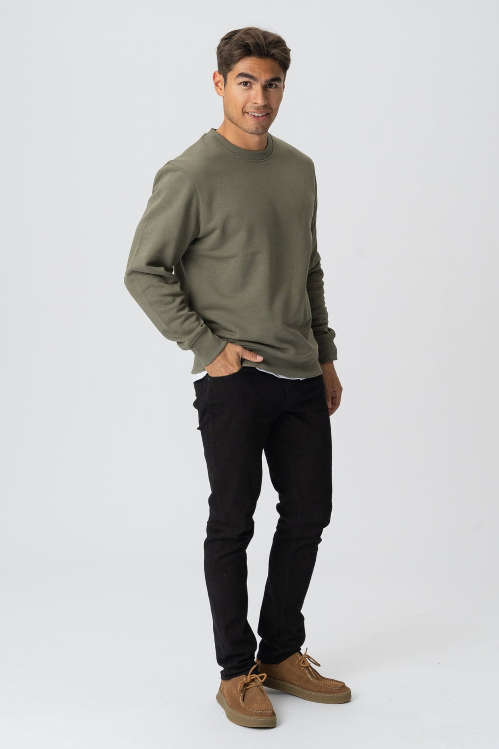 Sweatshirt Crewneck - Vert armée