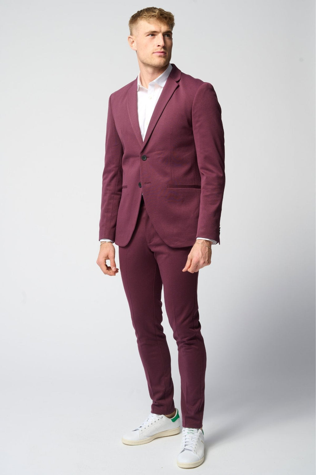 The Original Performance Suit™️ (Burgundy) + Shirt & Tie - Package Deal