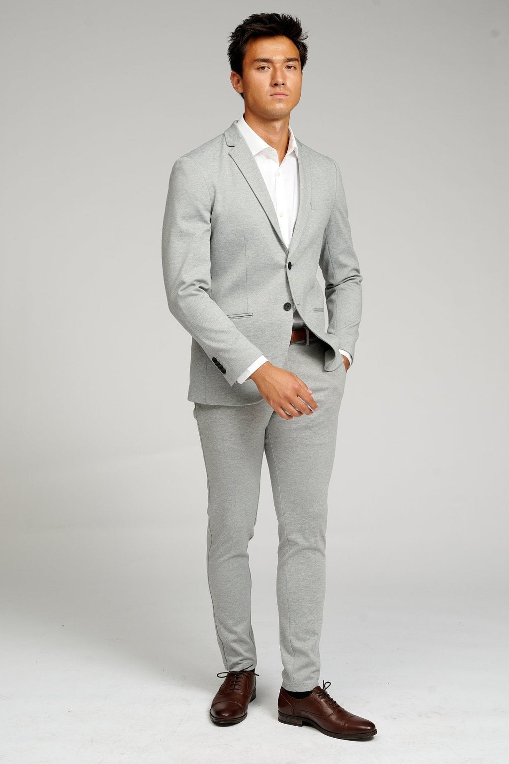 The Original Performance Suit™️ (Light Grey) + Tie - Package Deal