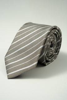 Tie - Beige Striped