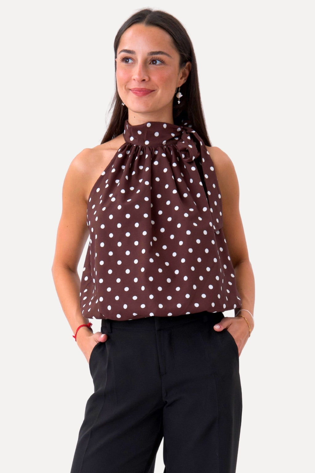 Haut Wilma - Marron/Pois Blanc