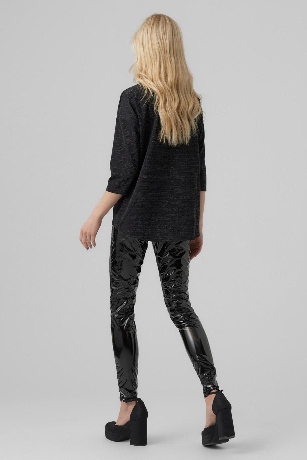 Malena Lurex Bluse - Sort