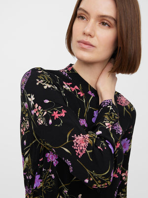 Robe de chemise à manches longues faciles - violet