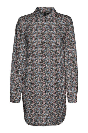 Chemise longue facile - noir