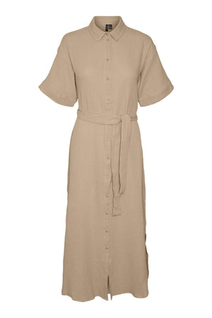 Robe longue Natali - Crème irlandaise
