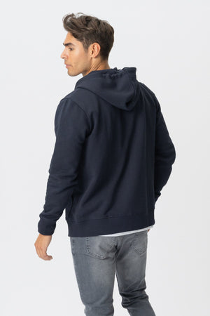 Zip Hoodie - Navy Blue - TeeShoppen Group™