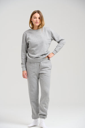 Basic SweetSuit avec Crewneck (mélange gris clair) - Forme d'emballage (femmes)