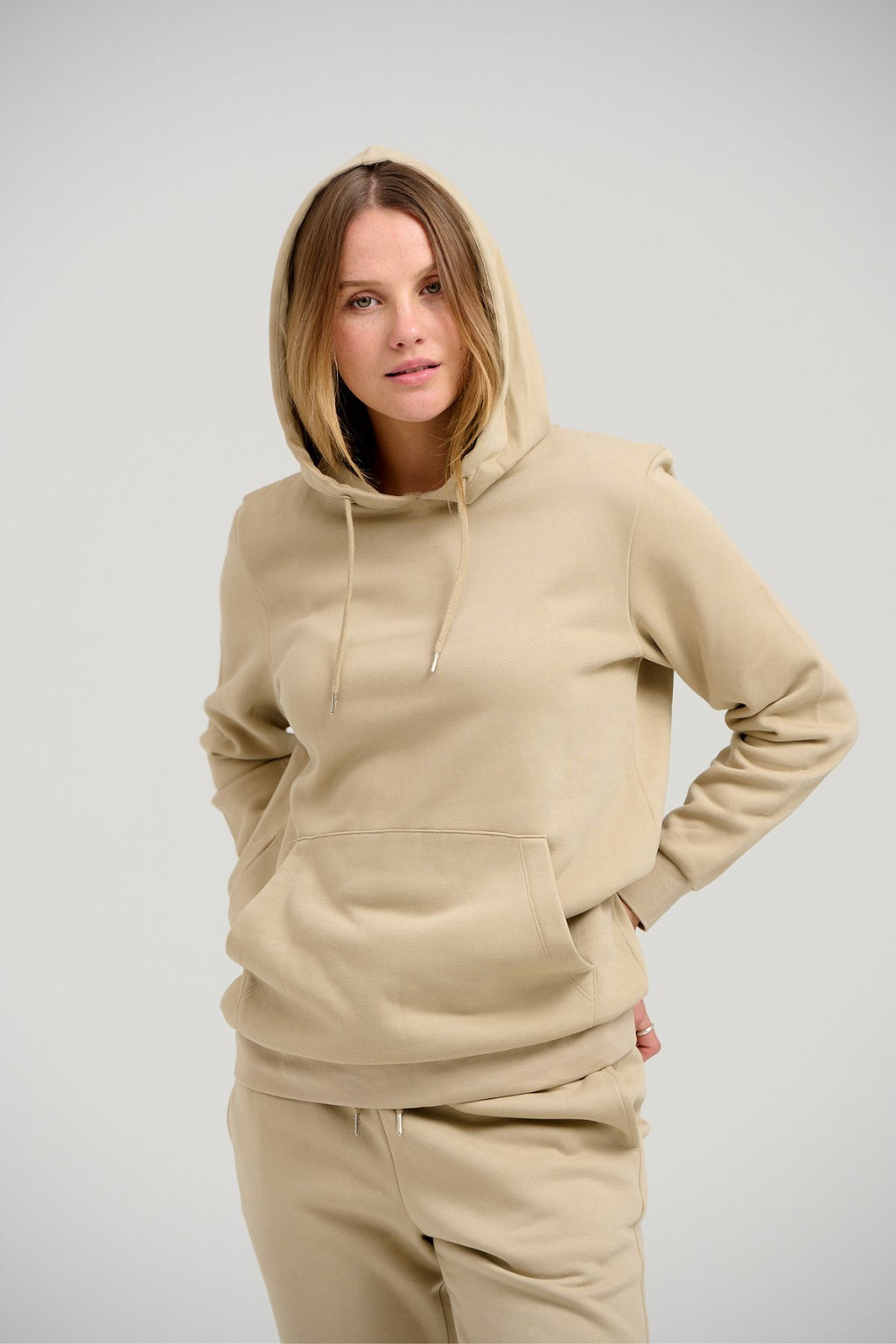 Basic Sweatsuit with Hoodie (Dark Beige) - Package Deal (Women)
