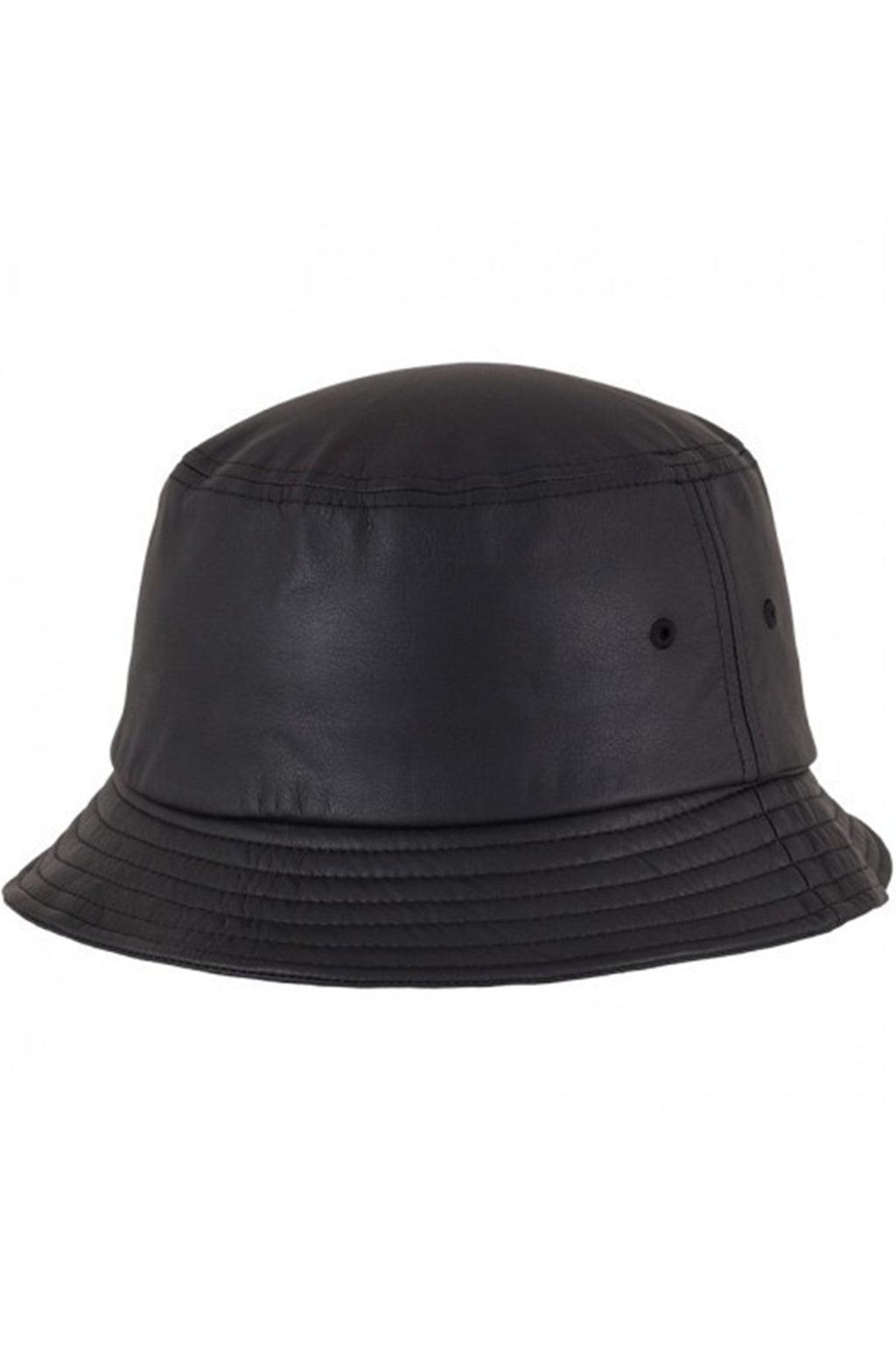 Chapeau de seau - faux cuir noir