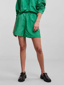 Chrilina High Taies Shorts - Green simple