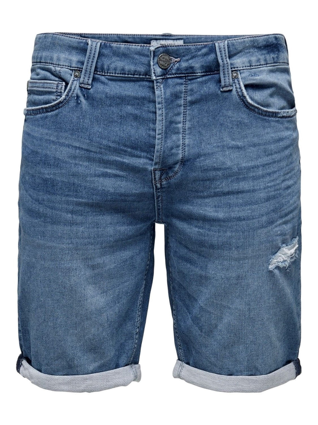 Shorts en jean - Denim bleu (avec étirement)