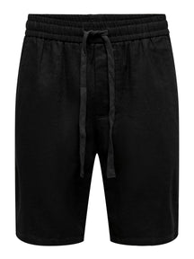 Shorts en lin Linus - noir