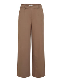 Pantalon large lisa - marron