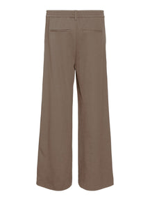 Pantalon large lisa - marron