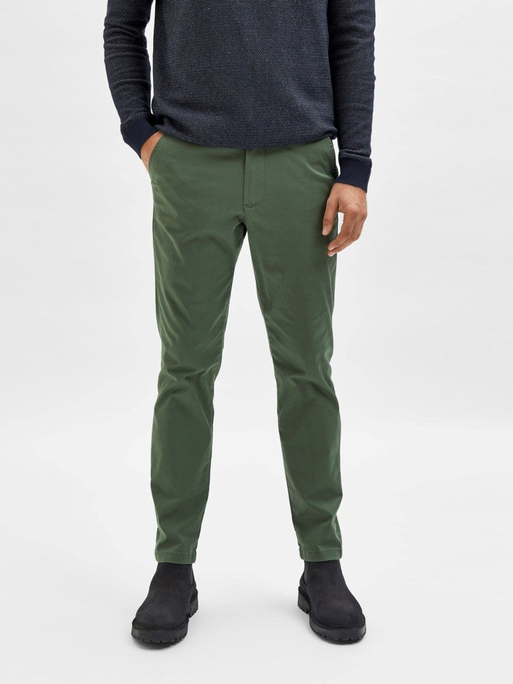 Pantalon de chino flexible Miles - Bronze Green (coton biologique)