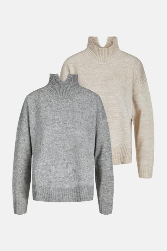 Oversized Knitted Turtleneck Sweater - Package Deal (2 pcs.)