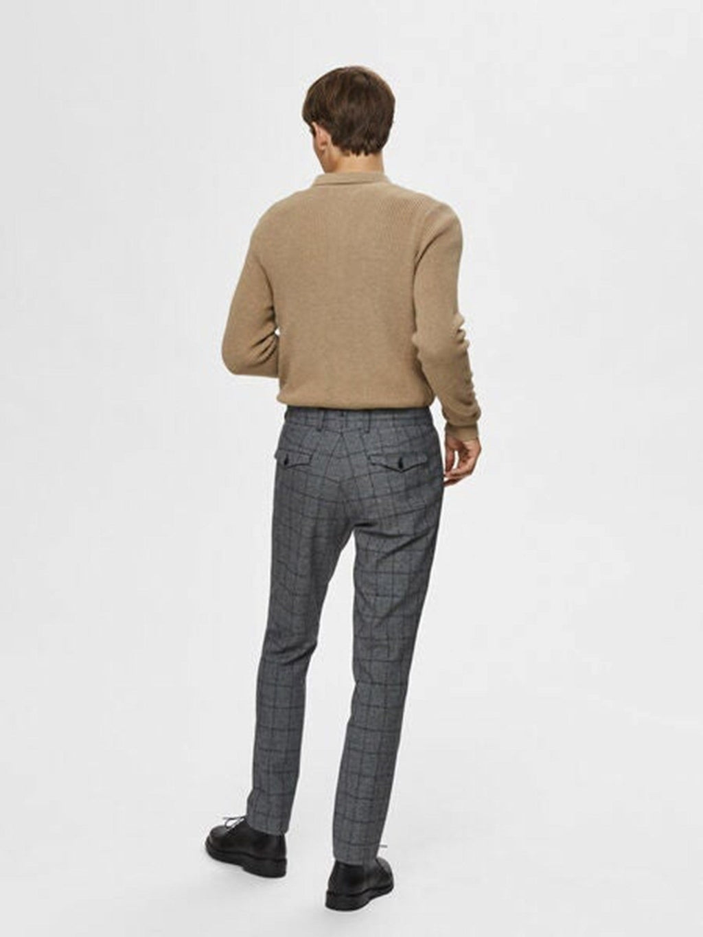 Performance Premium Pants - Dark gray (checkered)