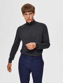 Pima half zip pullover - Dark Gray