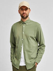Slim Fit Shirt en coton biologique - vert