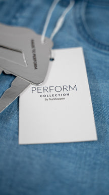 Le short denim de performances d'origine - Bleu clair