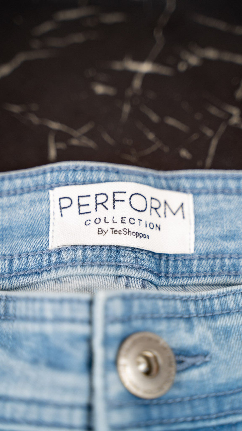 Le short denim de performances d'origine - Bleu clair