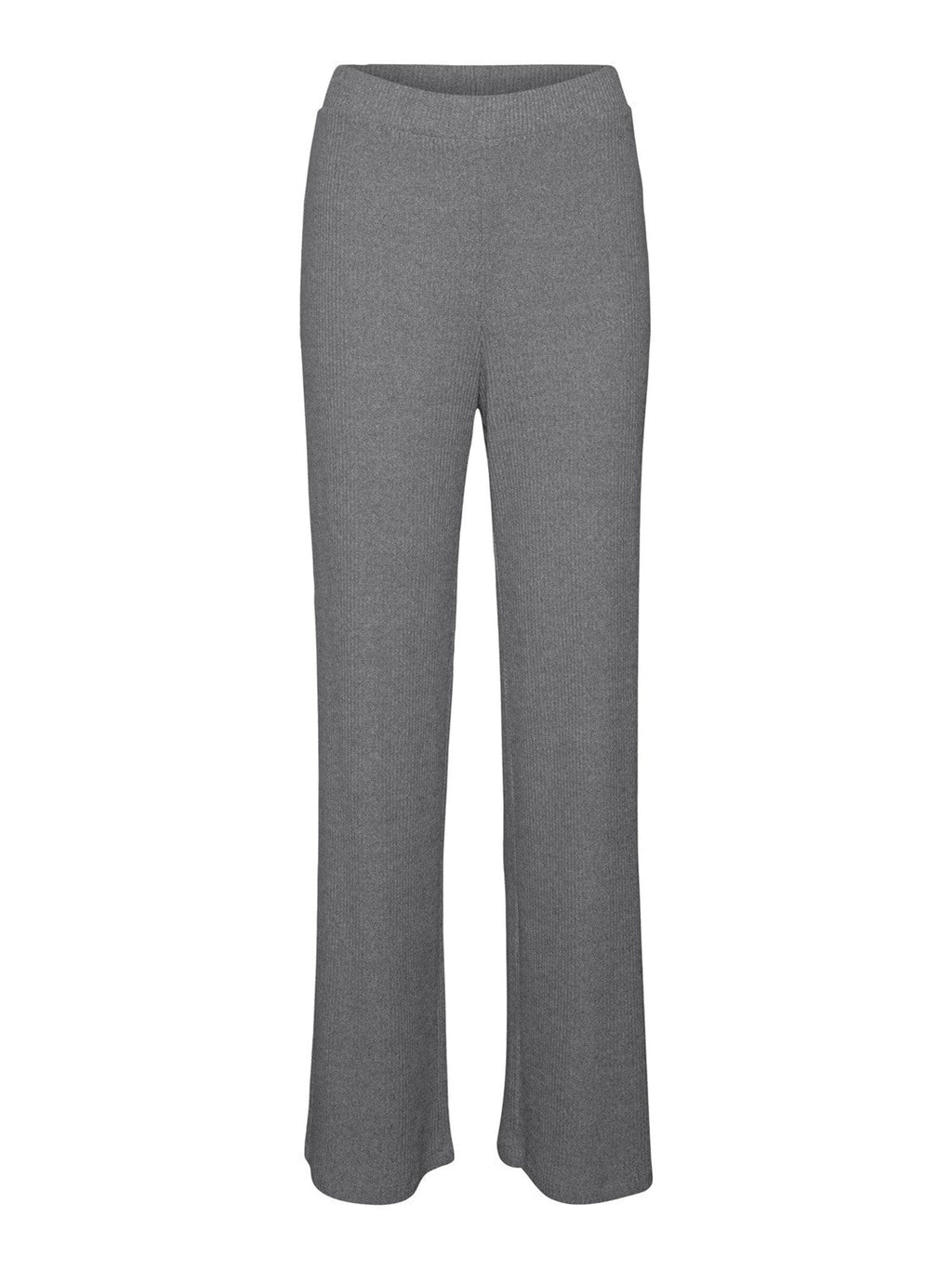 Tia Rib Wide Pants - Medium Gray Melange